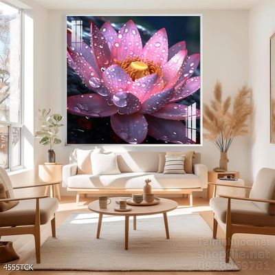 Tranh cá chép hoa sen cực đẹp