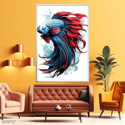 File tranh cá chép hoa sen mẫu mới nhất