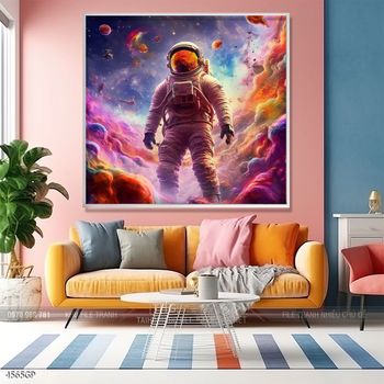 Tranh 3D phi hành gia vũ trụ