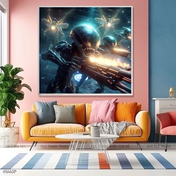 Tranh treo tường phi hành gia vũ trụ