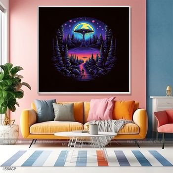 Tranh phi hành gia decor tường nhà