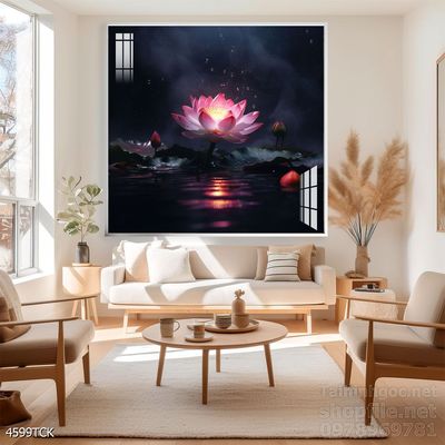 Tranh cá chép hoa sen cực đẹp