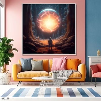 Tranh 3D phi hành gia vũ trụ