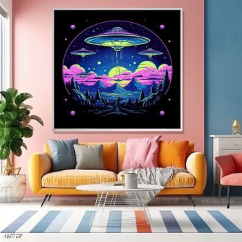 Tranh nghệ thuật phi hành gia treo tường