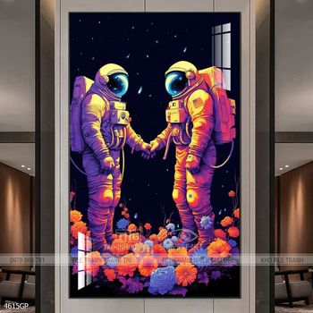 Tranh phi hành gia treo tường