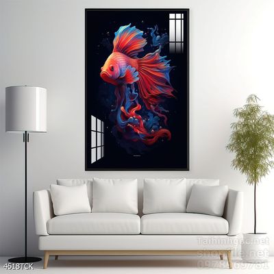 Tranh cá chép hoa sen treo tường mang nhiều ý nghĩa