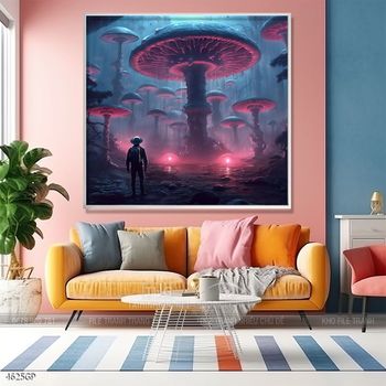 Tranh nghệ thuật phi hành gia treo tường