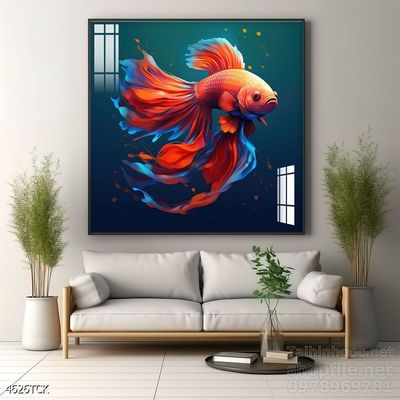 Tranh cá chép hoa sen treo tường mang nhiều ý nghĩa