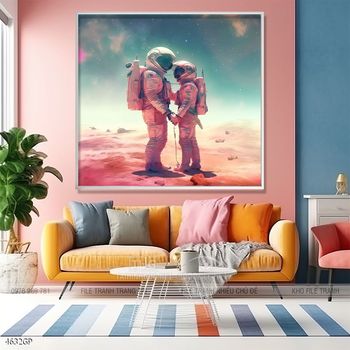 Tranh phi hành gia đẹp