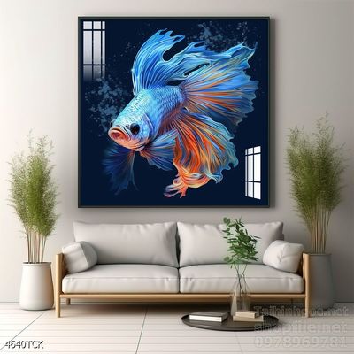 Tranh cá chép hoa sen