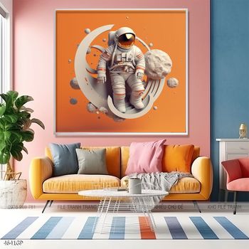 Tranh treo tường phi hành gia vũ trụ