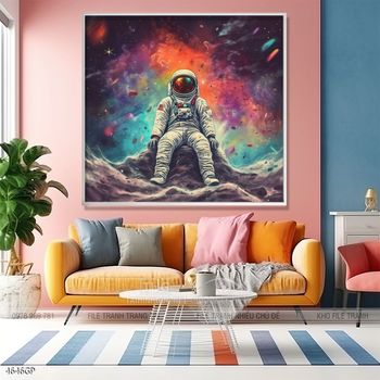 Tranh nghệ thuật phi hành gia treo tường