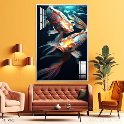 File tranh cá chép hoa sen mẫu mới nhất