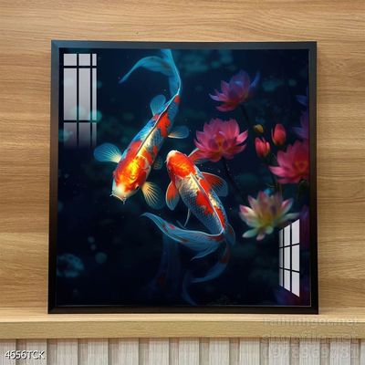 File tranh cá chép hoa sen mẫu mới nhất