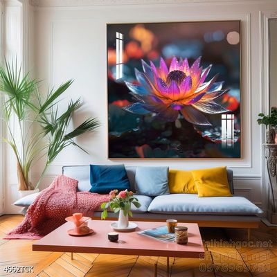 Tranh cá chép hoa sen treo tường mang nhiều ý nghĩa