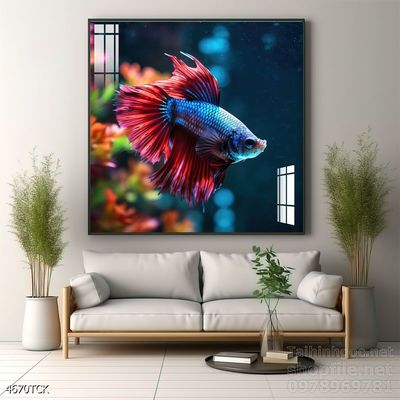 Tranh cá chép hoa sen cực đẹp