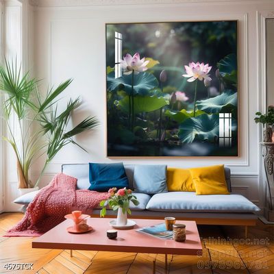 Tranh cá chép hoa sen đẹp mang nhiều ý nghĩa