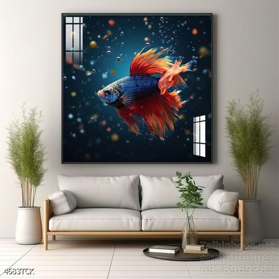 Tranh cá chép hoa sen đẹp mang nhiều ý nghĩa