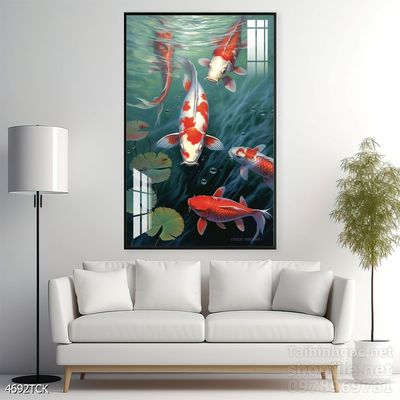 Tranh cá chép hoa sen đẹp mang nhiều ý nghĩa