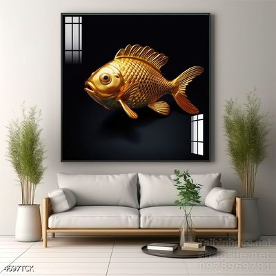Tranh cá chép hoa sen treo tường mang nhiều ý nghĩa