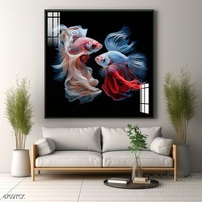 File tranh cá chép hoa sen mẫu mới nhất