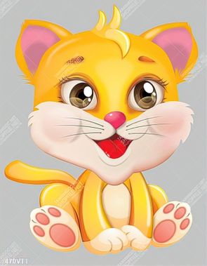 Vector file thiết kế mèo vàng đáng yêu