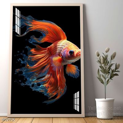 Tranh cá chép hoa sen đẹp mang nhiều ý nghĩa