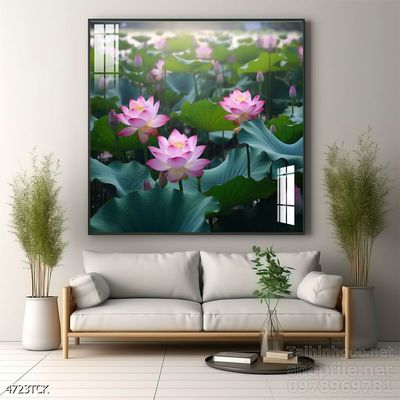 Tranh cá chép hoa sen cực đẹp