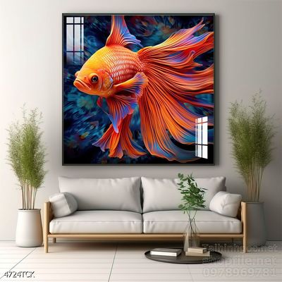 Tranh cá chép hoa sen treo tường mang nhiều ý nghĩa