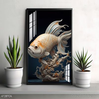 Tranh cá chép hoa sen đẹp mang nhiều ý nghĩa