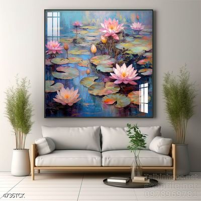 Tranh cá chép hoa sen đẹp mang nhiều ý nghĩa