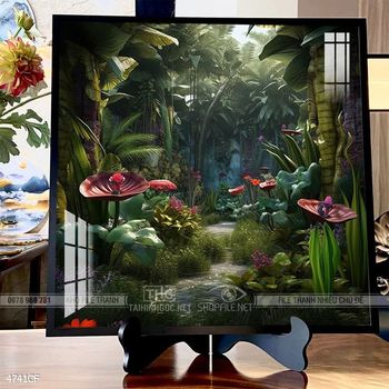 Tranh decor trang trí quán cafe nghệ thuật hiện đại