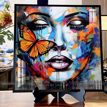 Tranh ly Cà Phê và hạt Cà Phê đẹp