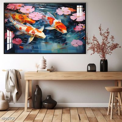 Tranh cá chép hoa sen đẹp mang nhiều ý nghĩa