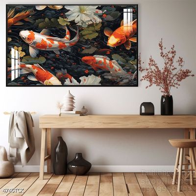 Tranh cá chép hoa sen