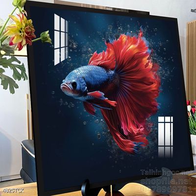 Tranh cá chép hoa sen đẹp mang nhiều ý nghĩa