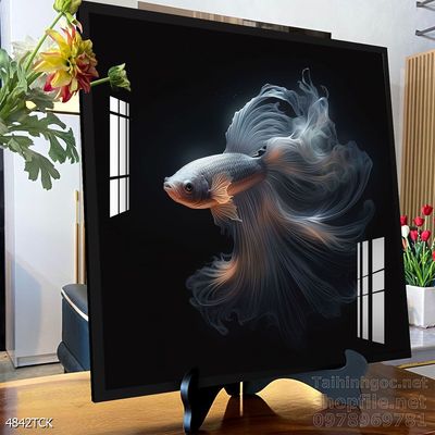 Tranh cá chép hoa sen đẹp mang nhiều ý nghĩa