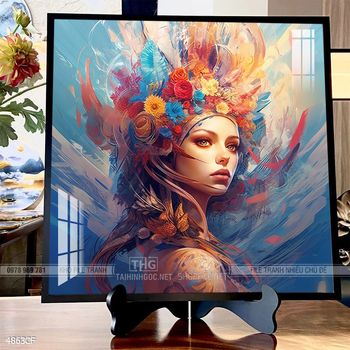 Tranh ly Cà Phê và hạt Cà Phê đẹp