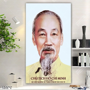 Tranh chân dung Bác Hồ in uv Tranh chân dung Bác Hồ in uv