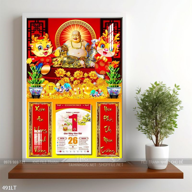 File tranh lịch Tết