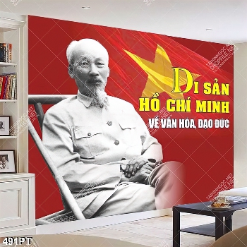 Tranh cổ động HỒ CHÍNH MINH in uv