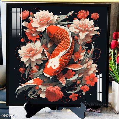 Tranh cá chép hoa sen đẹp mang nhiều ý nghĩa