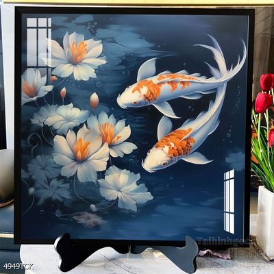 Tranh cá chép hoa sen