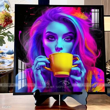 Tranh treo tường quán cafe, trà sữa đầy nghệ thuật