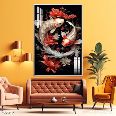 File tranh cá chép hoa sen mẫu mới nhất