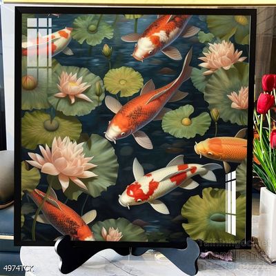 File tranh cá chép hoa sen mẫu mới nhất