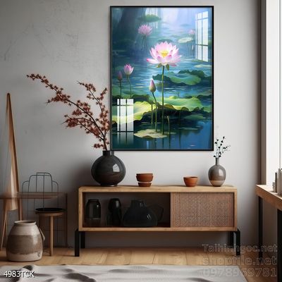 File tranh cá chép hoa sen mẫu mới nhất