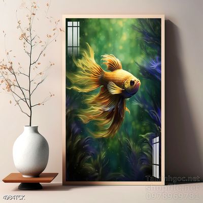 Tranh cá chép hoa sen đẹp mang nhiều ý nghĩa