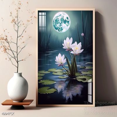 Tranh cá chép hoa sen