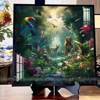 Tranh decor trang trí quán cafe nghệ thuật hiện đại